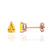SCARLETT - Pear Yellow Sapphire 18k Rose Gold Stud Earrings Earrings Lily Arkwright
