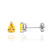 SCARLETT - Pear Yellow Sapphire 18k White Gold Stud Earrings Earrings Lily Arkwright