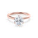 SERENITY - Round Moissanite 18k Rose Gold Solitaire Ring Engagement Ring Lily Arkwright