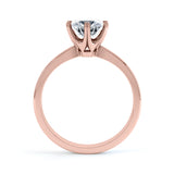 SERENITY - Round Natural Diamond 18k Rose Gold Solitaire Ring Engagement Ring Lily Arkwright