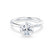 SERENITY - Round Natural Diamond 950 Platinum Solitaire Engagement Ring Engagement Ring Lily Arkwright