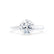 SERENITY - Round Lab Diamond 18k White Gold Solitaire Ring Engagement Ring Lily Arkwright