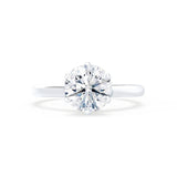 SERENITY - Round Natural Diamond 18k White Gold Solitaire Ring Engagement Ring Lily Arkwright