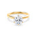 SERENITY - Round Natural Diamond 18k Yellow Gold Solitaire Ring Engagement Ring Lily Arkwright