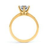 SERENITY - Round Natural Diamond 18k Yellow Gold Solitaire Ring Engagement Ring Lily Arkwright