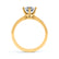 SERENITY - Round Natural Diamond 18k Yellow Gold Solitaire Ring Engagement Ring Lily Arkwright