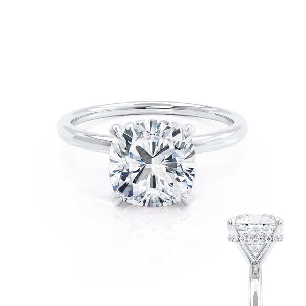 PARIS - Cushion Diamond Hidden Halo Platinum 950 Engagement Ring