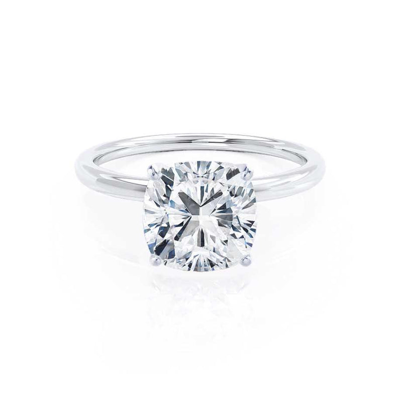 LULU - Cushion Diamond Petite Solitaire Platinum 950 Engagement Ring