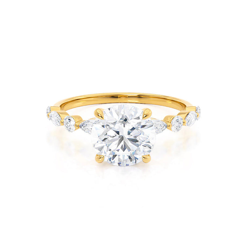 ALLURE - Round Diamond Scatter 18k Yellow Gold Engagement Ring