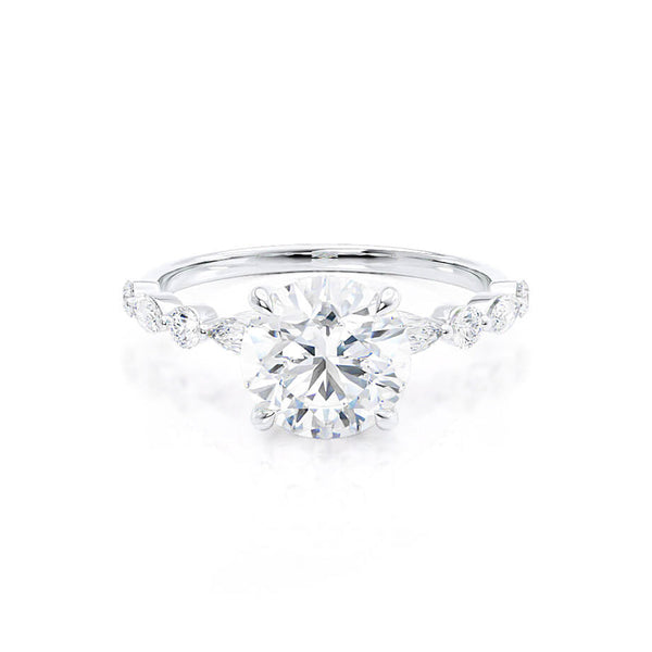 ALLURE - Round Diamond Scatter Platinum 950 Engagement Ring
