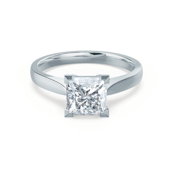 ROSALEE - Princess Diamond Solitaire 18k White Gold Engagement Ring