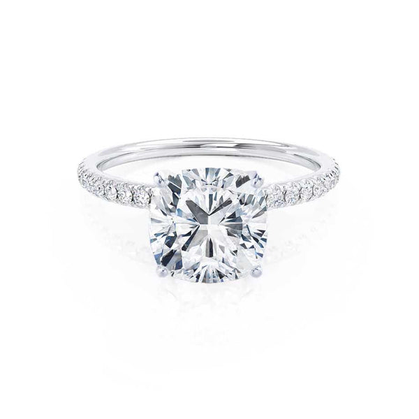 MACY - Cushion Diamond Petite Pave Platinum 950 Engagement Ring