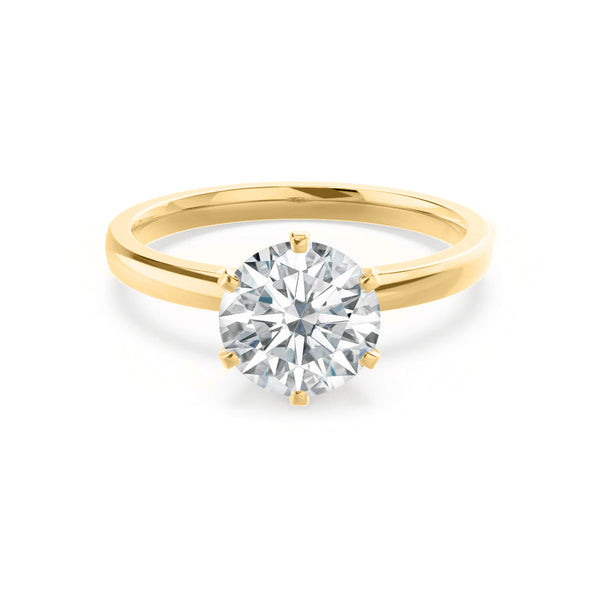 JULIET - Round Diamond Solitaire 18k Yellow Gold Engagement Ring