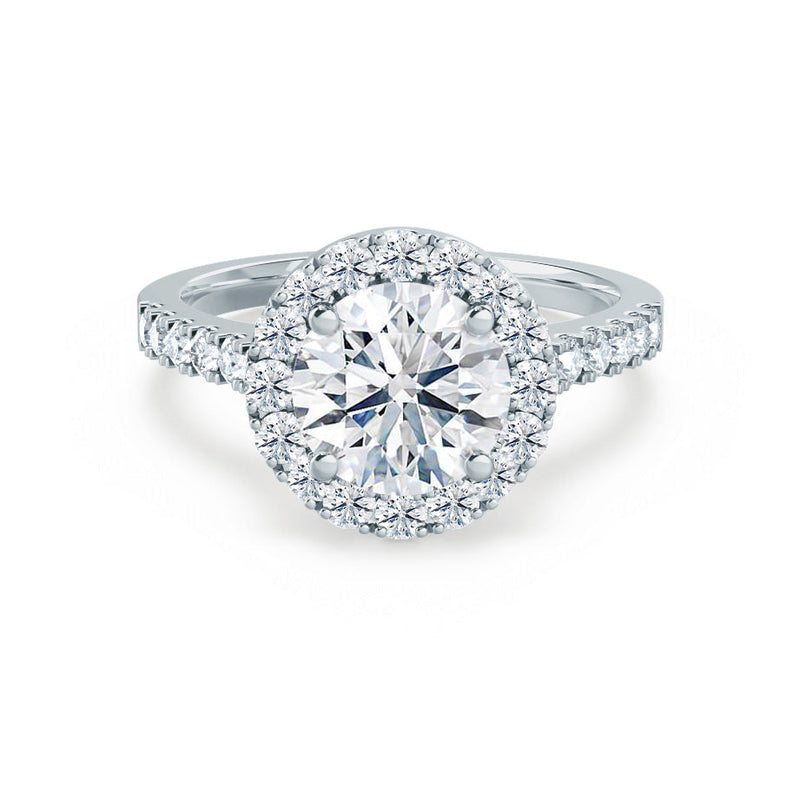 CECILY - Round Diamond Platinum 950 Engagement Ring