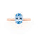 ISABELLA - Oval Aqua Spinel 18k Rose Gold Solitaire Ring Engagement Ring Lily Arkwright
