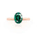 ISABELLA - Oval Emerald 18k Rose Gold Solitaire Ring Engagement Ring Lily Arkwright