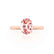 ISABELLA - Oval Champagne Sapphire 18k Rose Gold Solitaire Ring Engagement Ring Lily Arkwright