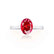 ISABELLA - Oval Ruby 950 Platinum Solitaire Ring Engagement Ring Lily Arkwright