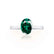 ISABELLA - Oval Emerald 950 Platinum Solitaire Ring Engagement Ring Lily Arkwright