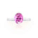 ISABELLA - Oval Pink Sapphire 950 Platinum Gold Solitaire Ring Engagement Ring Lily Arkwright