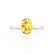 ISABELLA - Oval Yellow Sapphire 950 Platinum Gold Solitaire Ring Engagement Ring Lily Arkwright