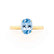 ISABELLA - Oval Aqua Spinel 18k Yellow Gold Solitaire Ring Engagement Ring Lily Arkwright