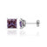 TRINITY - Princess Alexandrite 18k White Gold Stud Earrings Earrings Lily Arkwright