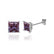 TRINITY - Princess Alexandrite 18k White Gold Stud Earrings Earrings Lily Arkwright