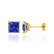 TRINITY - Princess Blue Sapphire 18k Yellow Gold Stud Earrings Earrings Lily Arkwright