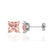 TRINITY - Princess Champagne Sapphire 950 Platinum Stud Earrings Earrings Lily Arkwright