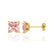 TRINITY - Princess Champagne Sapphire 18k Yellow Gold Stud Earrings Earrings Lily Arkwright