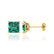 TRINITY - Princess Emerald 18k Yellow Gold Stud Earrings Earrings Lily Arkwright