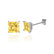 TRINITY - Princess Yellow Sapphire 18k White Gold Stud Earrings Earrings Lily Arkwright
