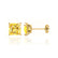 TRINITY - Princess Yellow Sapphire 18k Yellow Gold Stud Earrings Earrings Lily Arkwright