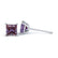 VALENTIA - Princess Alexandrite 950 Platinum Stud Earrings Earrings Lily Arkwright