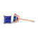 VALENTIA - Princess Blue Sapphire 18k Rose Gold Stud Earrings Earrings Lily Arkwright