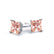 VALENTIA - Princess Champagne Sapphire 18k White Gold Stud Earrings Earrings Lily Arkwright