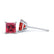 VALENTIA - Princess Ruby 950 Platinum Stud Earrings Earrings Lily Arkwright