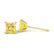 VALENTIA - Princess Yellow Sapphire 18k Yellow Gold Stud Earrings Earrings Lily Arkwright