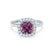 VIOLETTE - Cushion Alexandrite & Diamond 950 Platinum Petite Halo Ring Engagement Ring Lily Arkwright