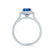 VIOLETTE - Cushion Blue Sapphire & Diamond 18k White Gold Petite Halo Ring Engagement Ring Lily Arkwright