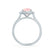 VIOLETTE - Cushion Champagne Sapphire & Diamond 18k White Gold Petite Halo Ring Engagement Ring Lily Arkwright