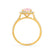 VIOLETTE - Cushion Champagne Sapphire & Diamond 18k Yellow Gold Petite Halo Ring Engagement Ring Lily Arkwright