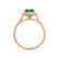 VIOLETTE - Cushion Emerald & Diamond 18k Rose Gold Petite Halo Ring Engagement Ring Lily Arkwright