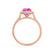 VIOLETTE - Cushion Pink Sapphire & Diamond 18k Rose Gold Petite Halo Ring Engagement Ring Lily Arkwright