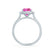 VIOLETTE - Cushion Pink Sapphire & Diamond 18k White Gold Petite Halo Ring Engagement Ring Lily Arkwright