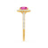 VIOLETTE - Cushion Pink Sapphire & Diamond 18k Yellow Gold Petite Halo Ring Engagement Ring Lily Arkwright