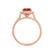 VIOLETTE - Cushion Ruby & Diamond 18k Rose Gold Petite Halo Ring Engagement Ring Lily Arkwright