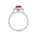 VIOLETTE - Cushion Ruby & Diamond 950 Platinum Petite Halo Ring Engagement Ring Lily Arkwright