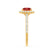 VIOLETTE - Cushion Ruby & Diamond 18k Yellow Gold Petite Halo Ring Engagement Ring Lily Arkwright